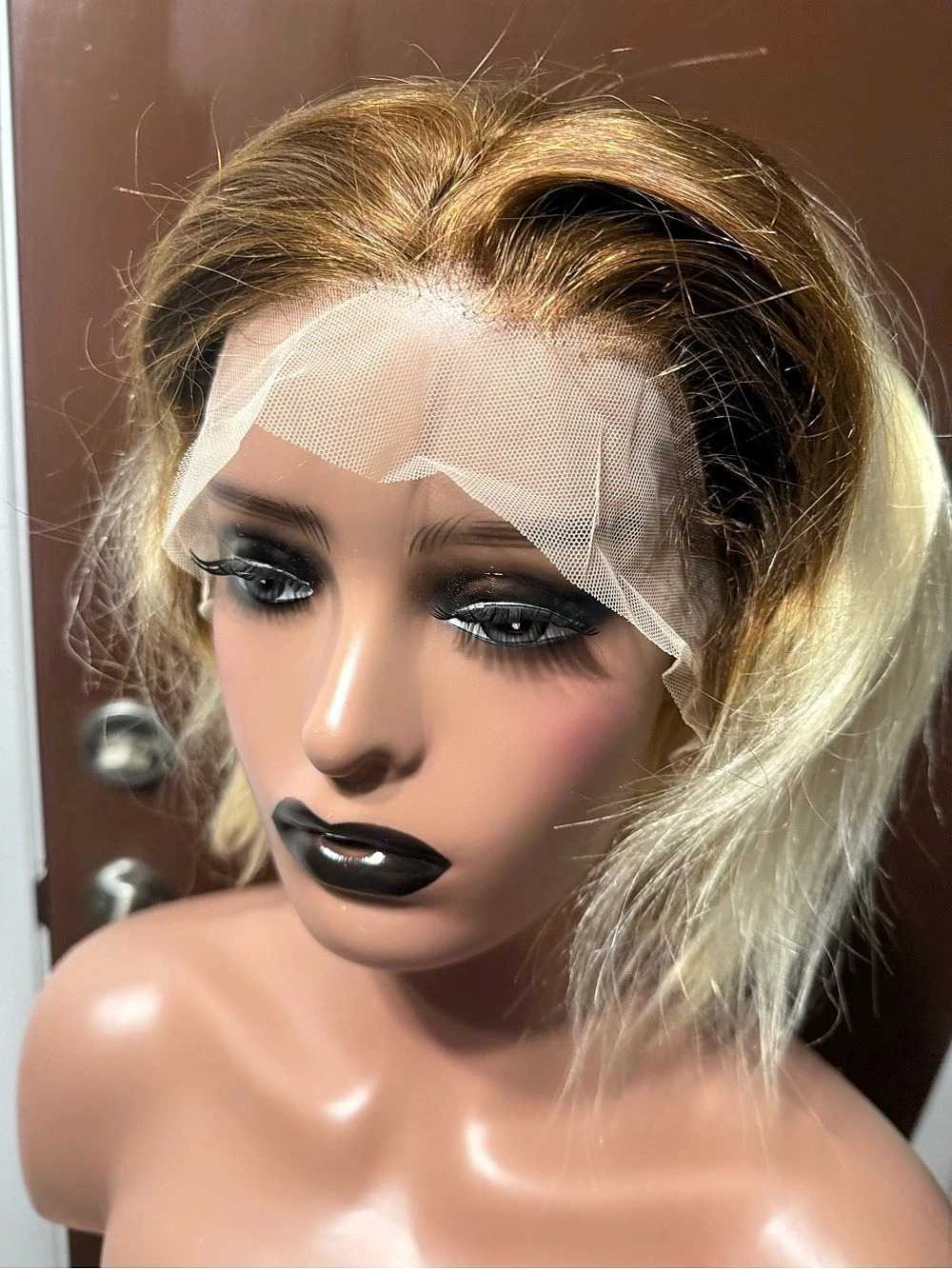 Blonde Brown Lace Front Bob Wig Like New